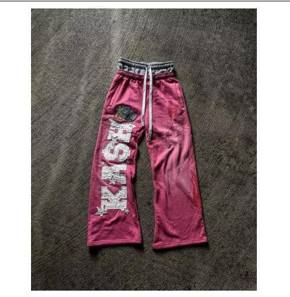 Printed Hooded T-shirt and Wide Leg Pants Set